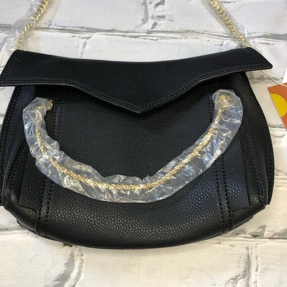 𝅺NWT Danielle Nicole Nora Black Leather Bag - Picture 3 of 8